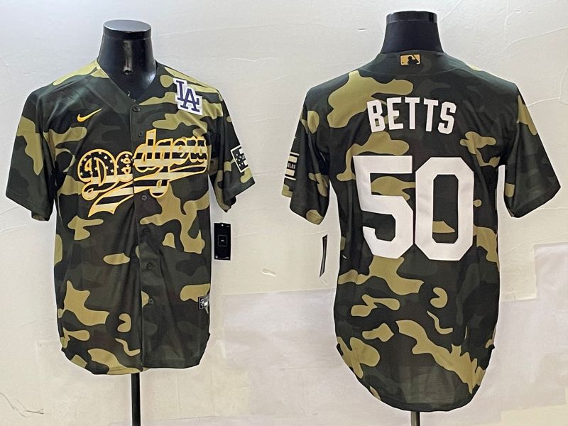 Men Los Angeles Dodgers #50 Betts Camo Joint Name 2025 Nike MLB Jersey style 7->los angeles dodgers->MLB Jersey